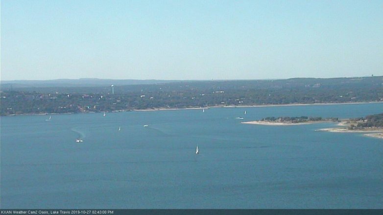 Lake Travis webcam, October 27, 2019 1:45 PM CT