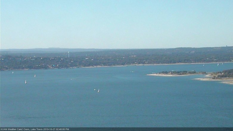 Lake Travis webcam, October 27, 2019 1:50 PM CT