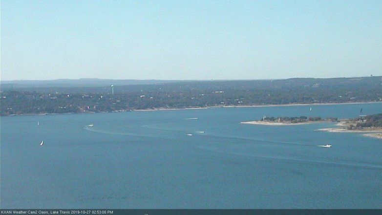 Lake Travis webcam, October 27, 2019 1:55 PM CT