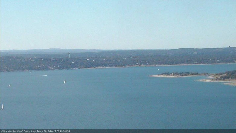 Lake Travis webcam, October 27, 2019 2:15 PM CT