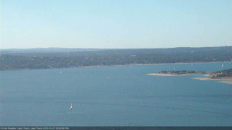 Lake Travis webcam, October 27, 2019 2:30 PM CT