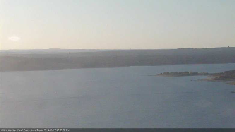 Lake Travis webcam, October 27, 2019 5:00 PM CT