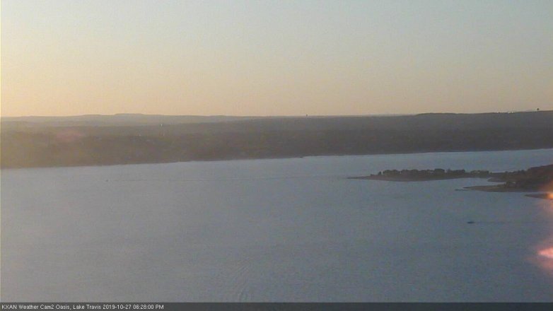 Lake Travis webcam, October 27, 2019 5:30 PM CT