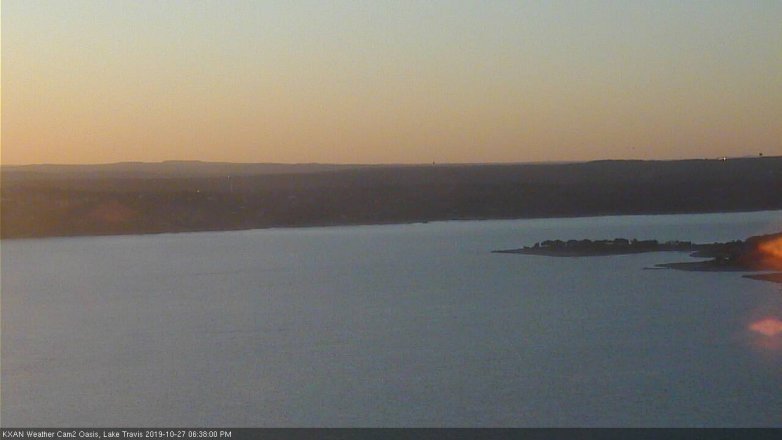 Lake Travis webcam, October 27, 2019 5:40 PM CT