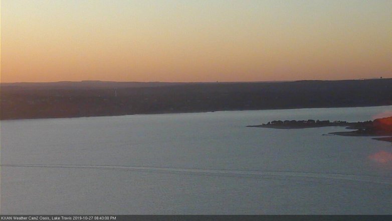 Lake Travis webcam, October 27, 2019 5:45 PM CT