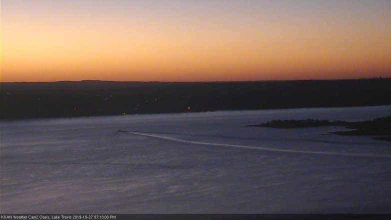 Lake Travis webcam, October 27, 2019 6:15 PM CT
