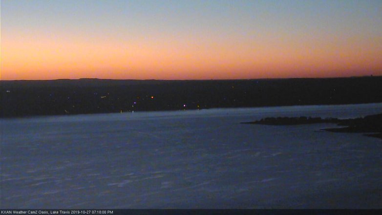 Lake Travis webcam, October 27, 2019 6:20 PM CT