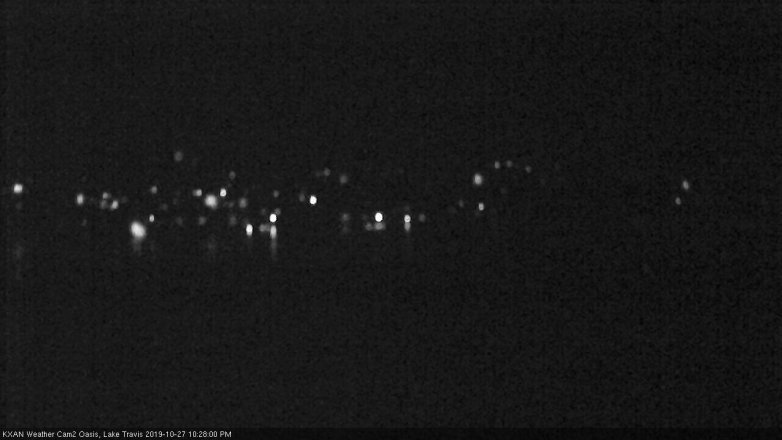 Lake Travis webcam, October 27, 2019 9:30 PM CT