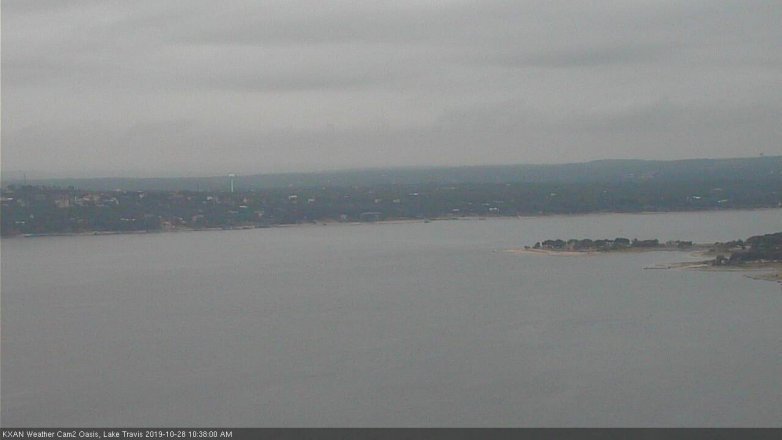 Lake Travis webcam, October 28, 2019 9:40 AM CT