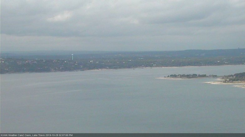 Lake Travis webcam, October 28, 2019 1:10 PM CT