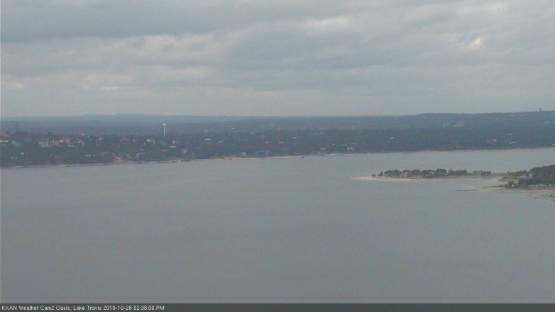 Lake Travis webcam, October 28, 2019 1:40 PM CT