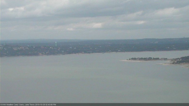 Lake Travis webcam, October 28, 2019 1:45 PM CT