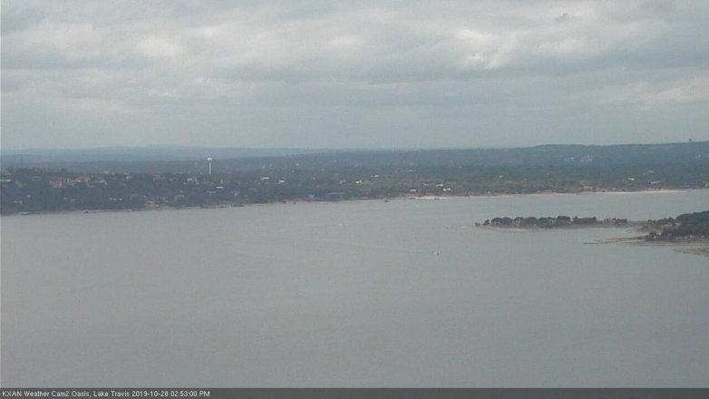 Lake Travis webcam, October 28, 2019 1:55 PM CT