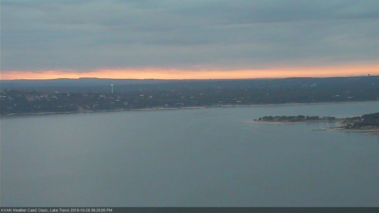 Lake Travis webcam, October 28, 2019 5:30 PM CT
