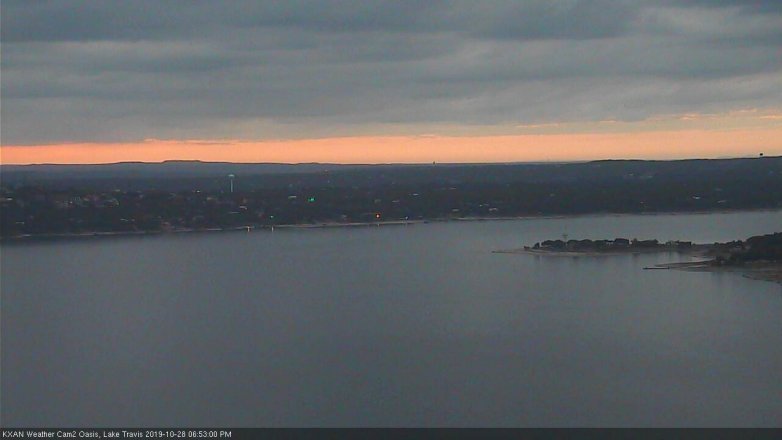 Lake Travis webcam, October 28, 2019 5:55 PM CT