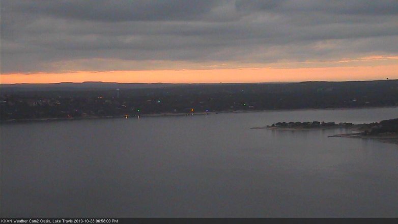 Lake Travis webcam, October 28, 2019 6:00 PM CT