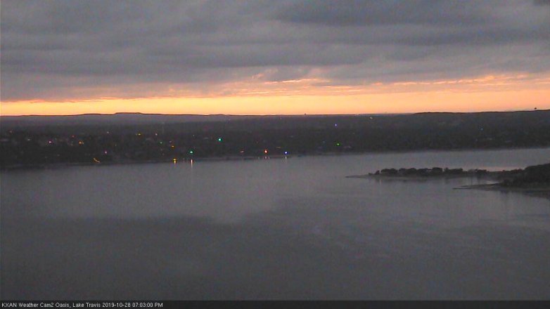 Lake Travis webcam, October 28, 2019 6:05 PM CT