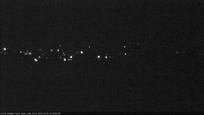 Lake Travis webcam, October 28, 2019 9:20 PM CT