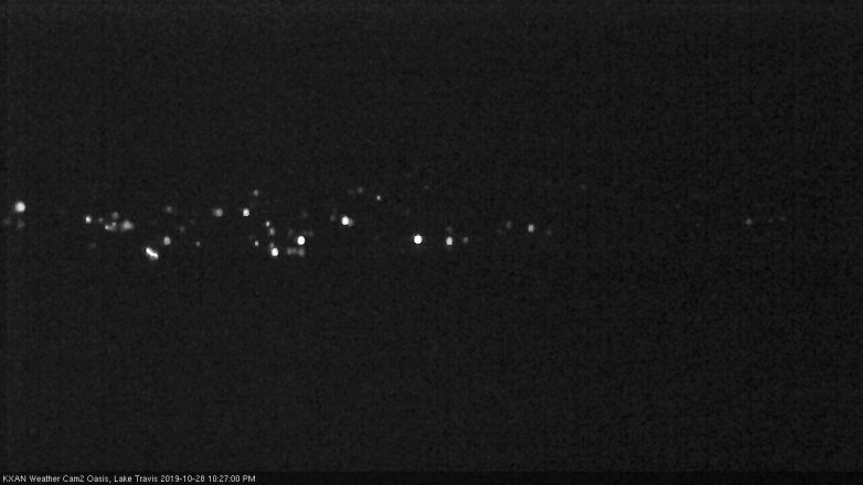 Lake Travis webcam, October 28, 2019 9:30 PM CT