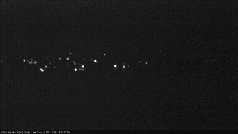 Lake Travis webcam, October 28, 2019 10:00 PM CT