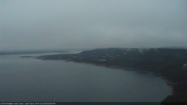 Lake Travis webcam, October 29, 2019 5:45 PM CT