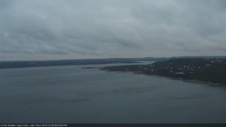 Lake Travis webcam, October 30, 2019 5:45 PM CT