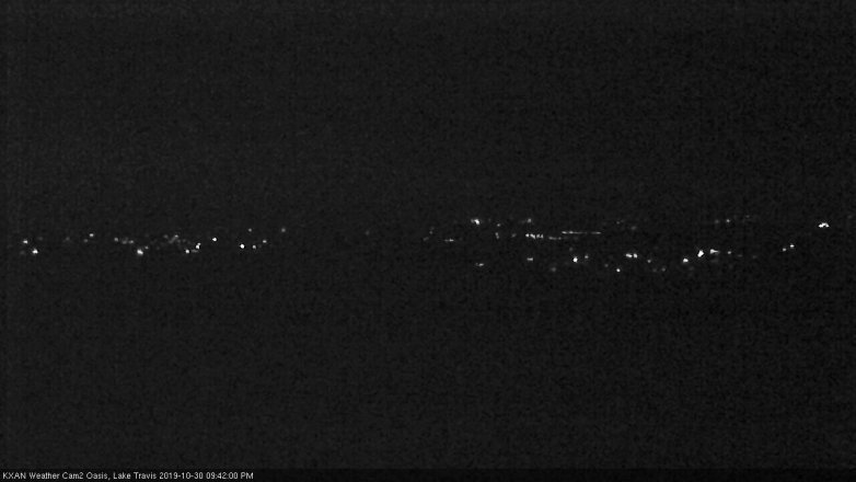 Lake Travis webcam, October 30, 2019 8:45 PM CT