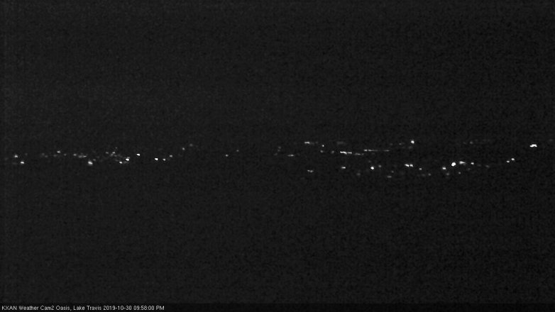 Lake Travis webcam, October 30, 2019 9:00 PM CT
