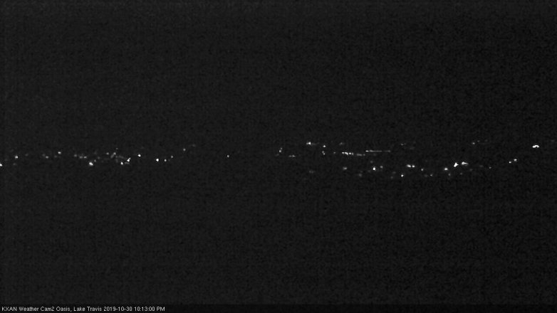 Lake Travis webcam, October 30, 2019 9:15 PM CT