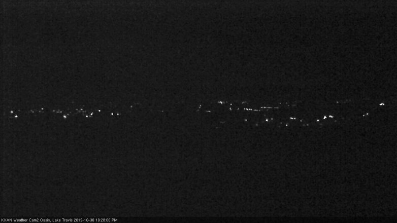 Lake Travis webcam, October 30, 2019 9:30 PM CT