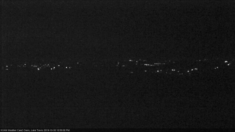 Lake Travis webcam, October 30, 2019 10:00 PM CT
