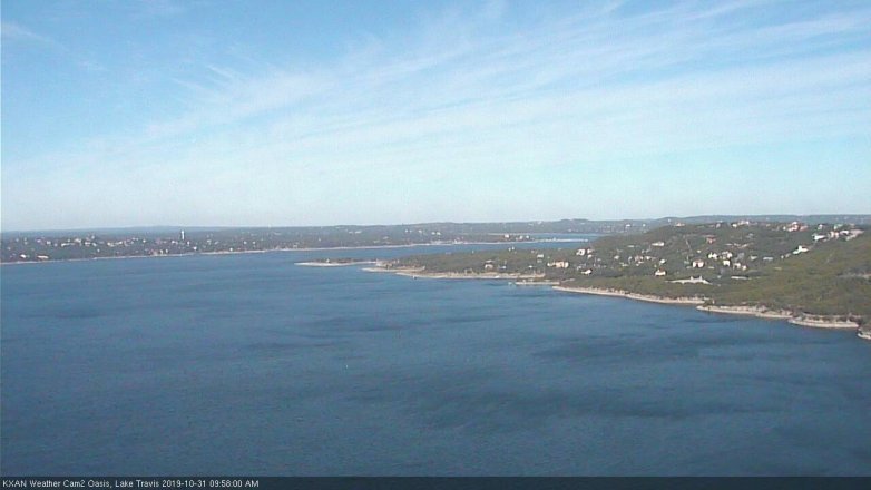 Lake Travis webcam, October 31, 2019 9:00 AM CT