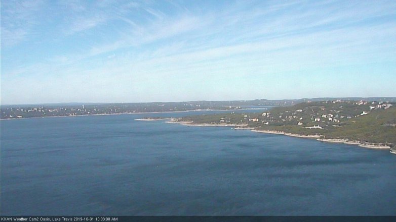Lake Travis webcam, October 31, 2019 9:05 AM CT