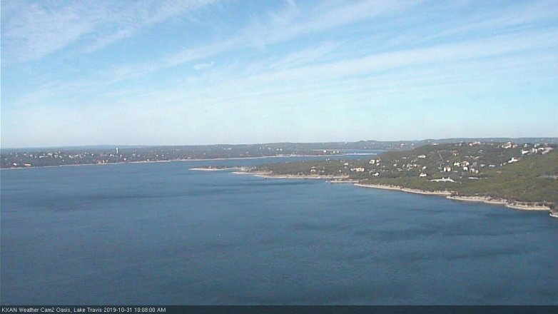 Lake Travis webcam, October 31, 2019 9:10 AM CT