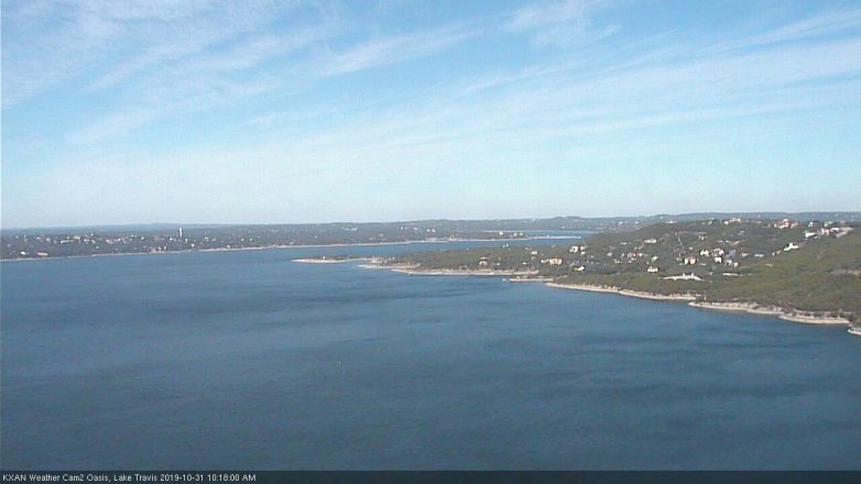 Lake Travis webcam, October 31, 2019 9:20 AM CT