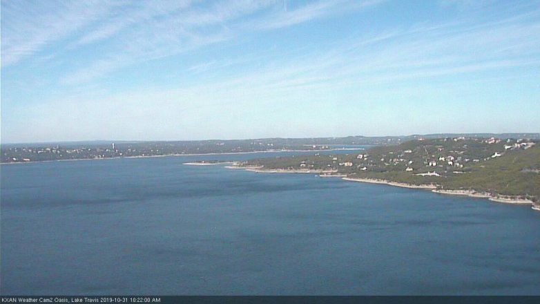 Lake Travis webcam, October 31, 2019 9:25 AM CT