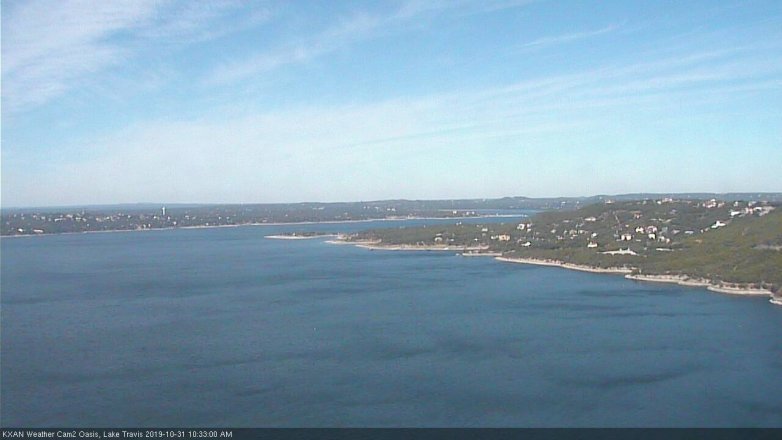 Lake Travis webcam, October 31, 2019 9:35 AM CT