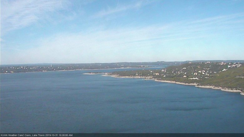 Lake Travis webcam, October 31, 2019 9:40 AM CT