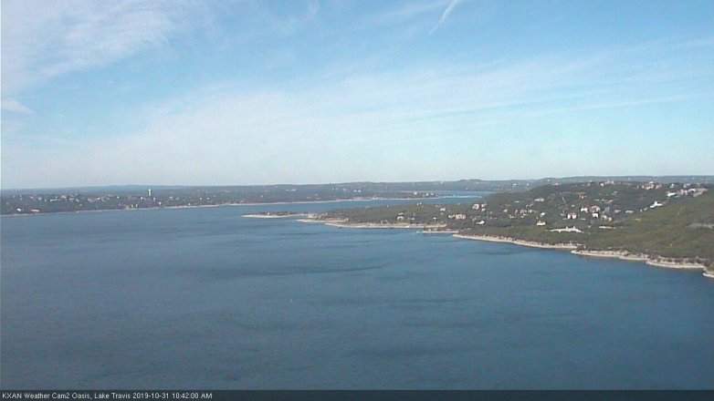 Lake Travis webcam, October 31, 2019 9:45 AM CT