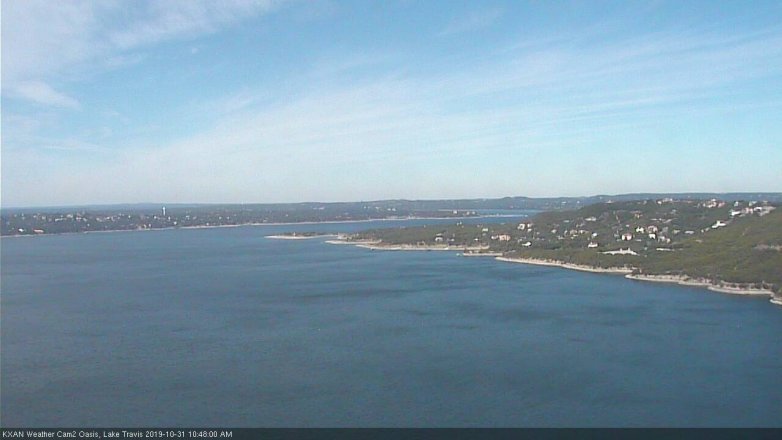 Lake Travis webcam, October 31, 2019 9:50 AM CT