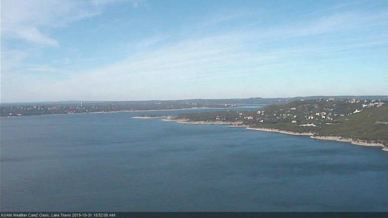 Lake Travis webcam, October 31, 2019 9:55 AM CT