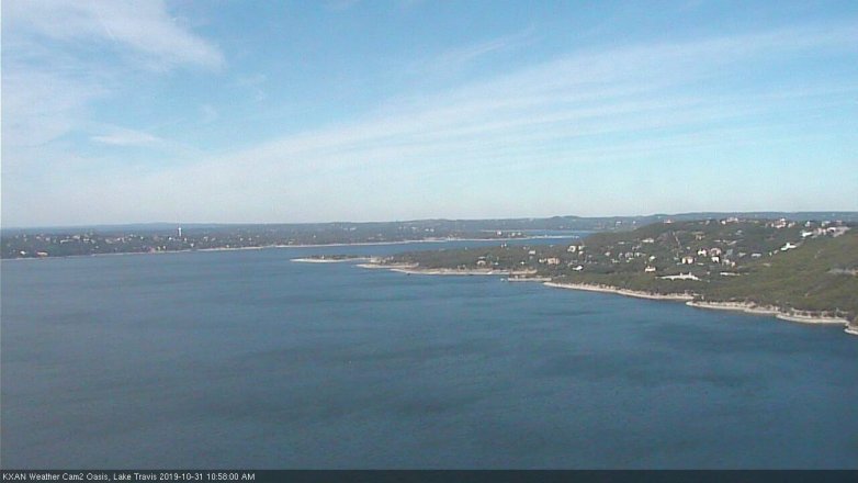 Lake Travis webcam, October 31, 2019 10:00 AM CT