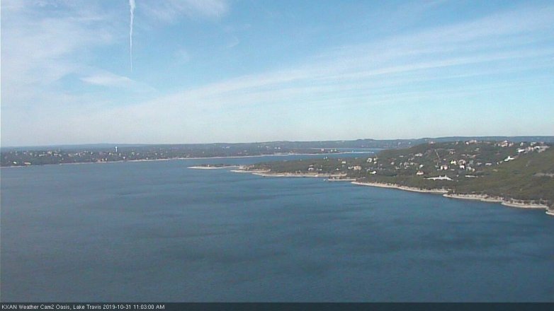 Lake Travis webcam, October 31, 2019 10:05 AM CT