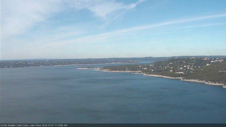Lake Travis webcam, October 31, 2019 10:20 AM CT