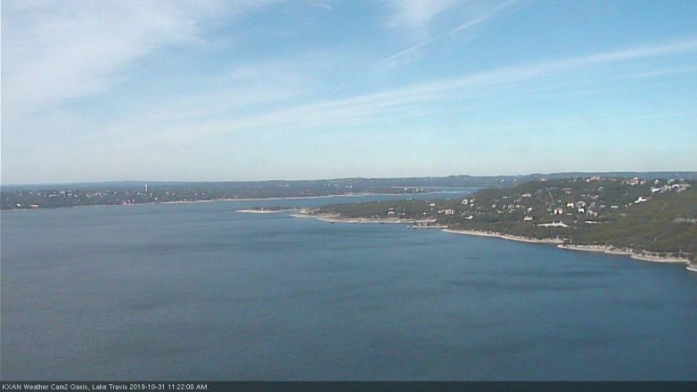 Lake Travis webcam, October 31, 2019 10:25 AM CT