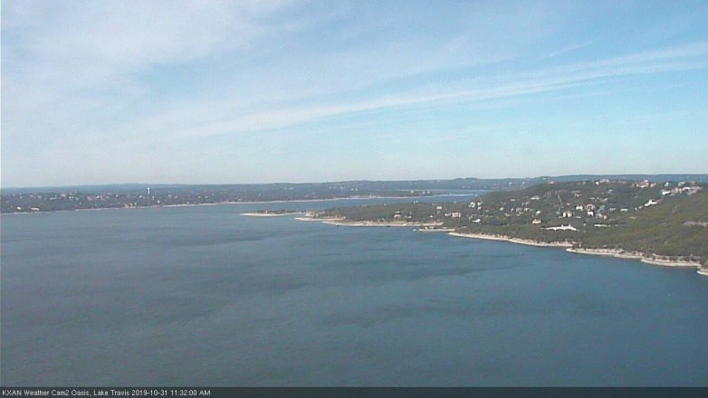 Lake Travis webcam, October 31, 2019 10:35 AM CT