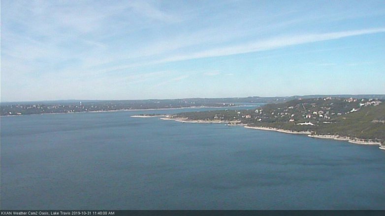 Lake Travis webcam, October 31, 2019 10:50 AM CT