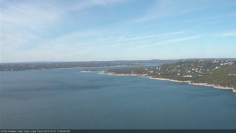 Lake Travis webcam, October 31, 2019 11:10 AM CT