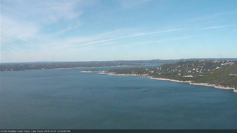 Lake Travis webcam, October 31, 2019 11:45 AM CT