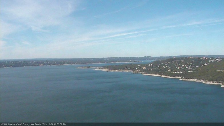 Lake Travis webcam, October 31, 2019 11:55 AM CT